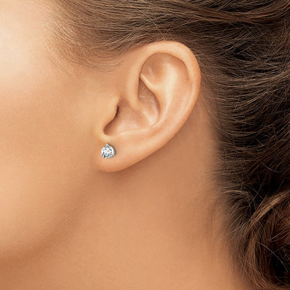 True Origin Lab Grown Diamond VS+ F+ Round Three Prong Heavy Weight Complete Stud Earrings
