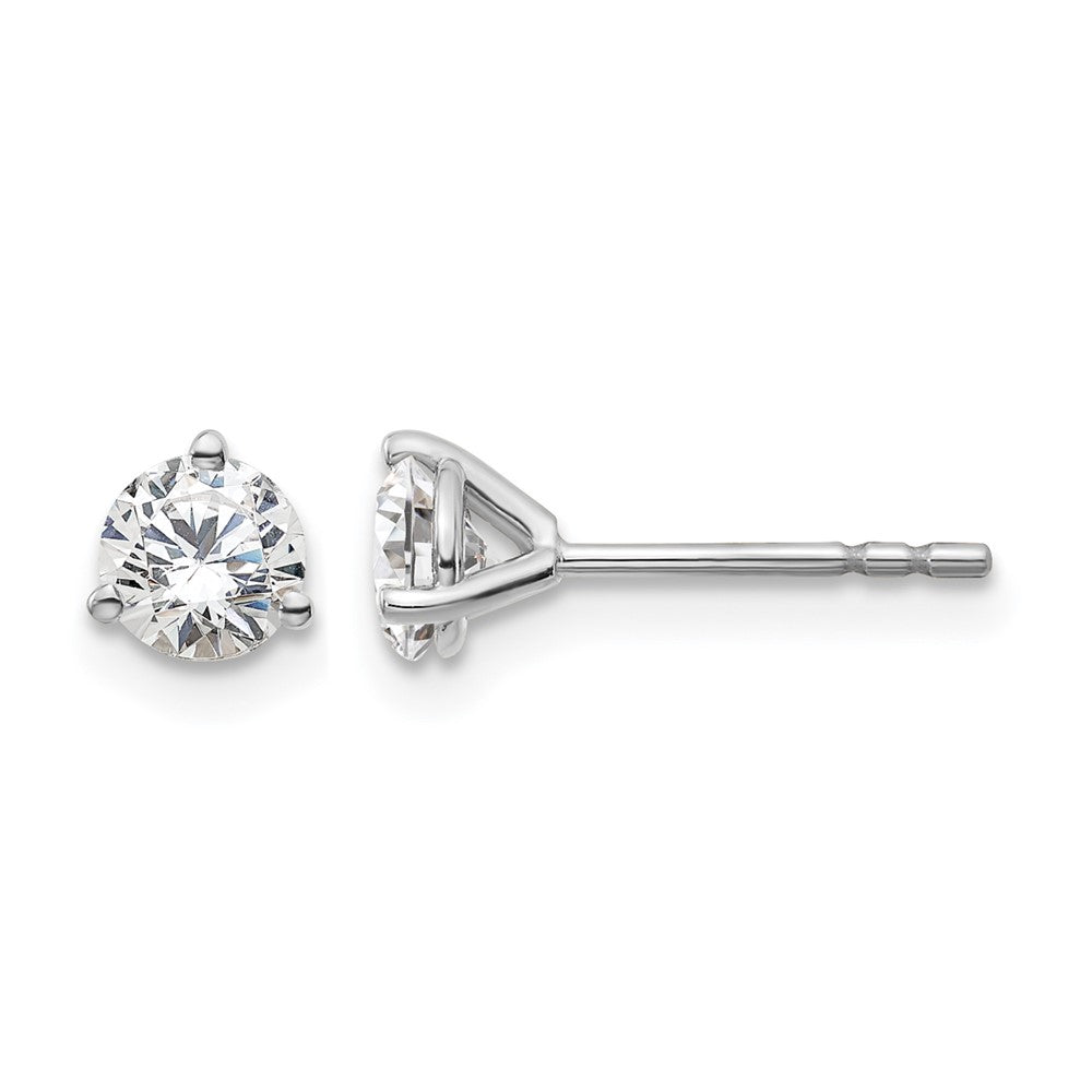True Origin Lab Grown Diamond VS+ F+ Round Three Prong Heavy Weight Complete Stud Earrings