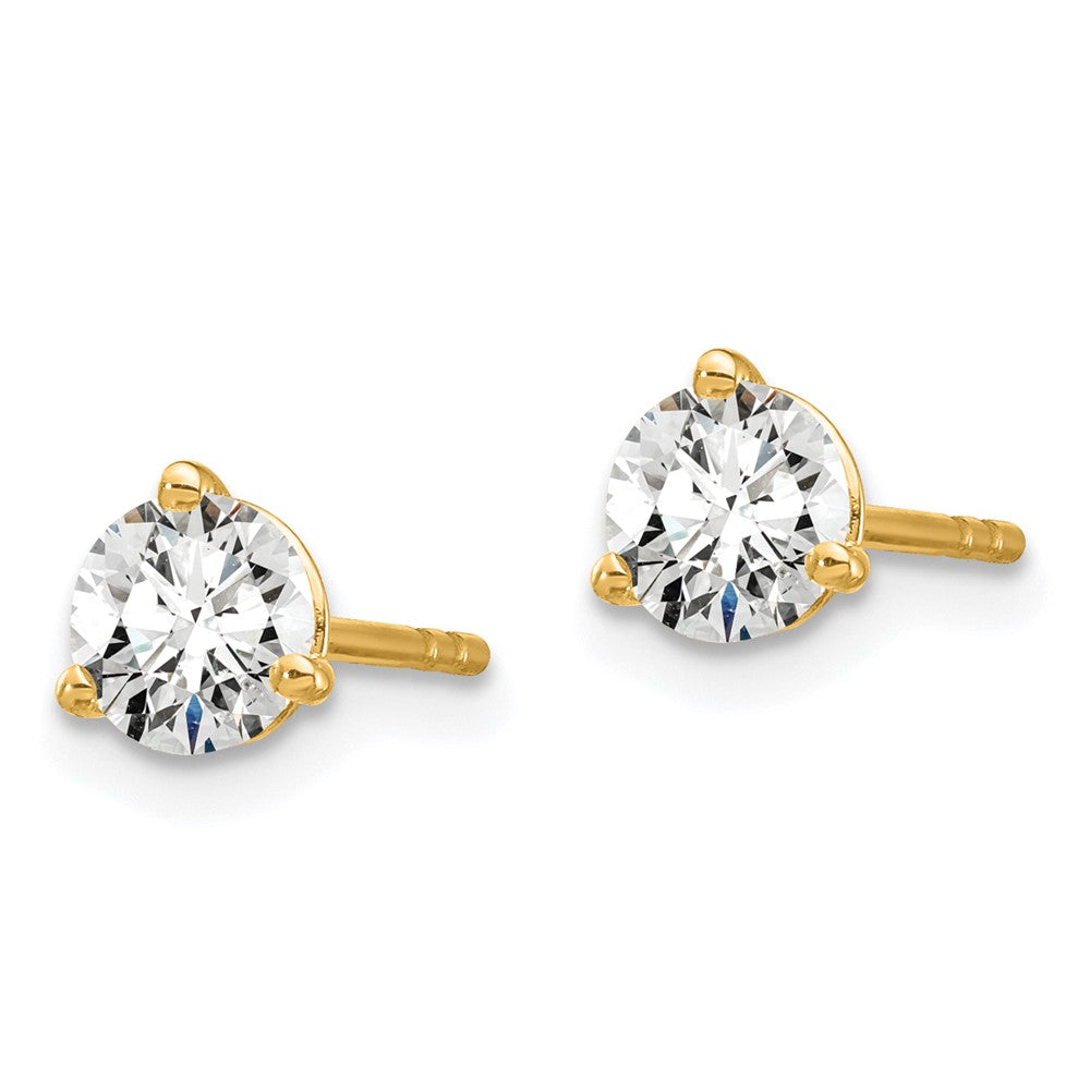 True Origin Lab Grown Diamond VS+ F+ Round Three Prong Heavy Weight Complete Stud Earrings