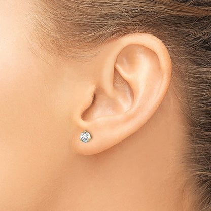 True Origin Lab Grown Diamond VS+ F+ Round Three Prong Heavy Weight Complete Stud Earrings