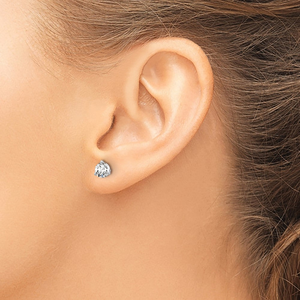 True Origin Lab Grown Diamond VS+ F+ Round Three Prong Heavy Weight Complete Stud Earrings