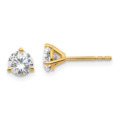 True Origin Lab Grown Diamond VS+ F+ Round Three Prong Heavy Weight Complete Stud Earrings