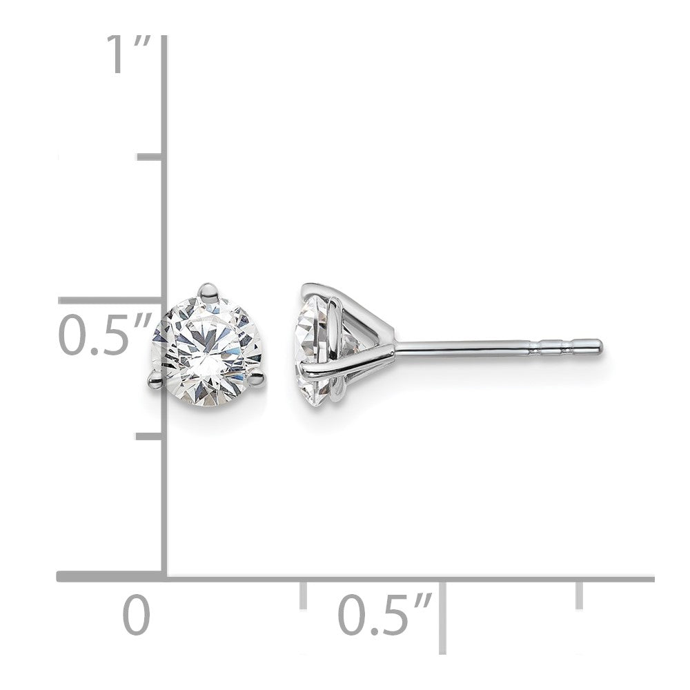 True Origin Lab Grown Diamond VS+ F+ Round Three Prong Heavy Weight Complete Stud Earrings