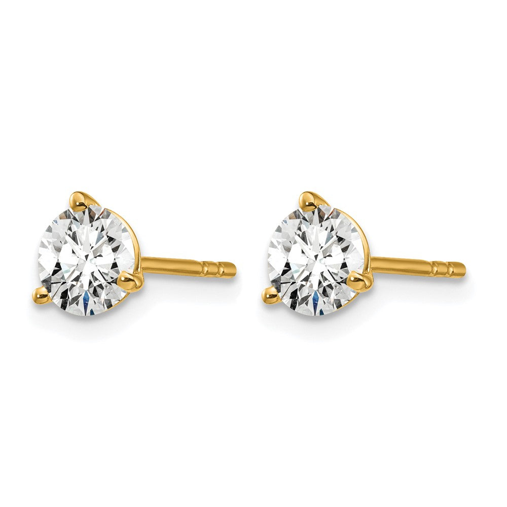 True Origin Lab Grown Diamond VS+ F+ Round Three Prong Heavy Weight Complete Stud Earrings
