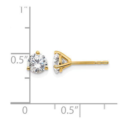 True Origin Lab Grown Diamond VS+ F+ Round Three Prong Heavy Weight Complete Stud Earrings