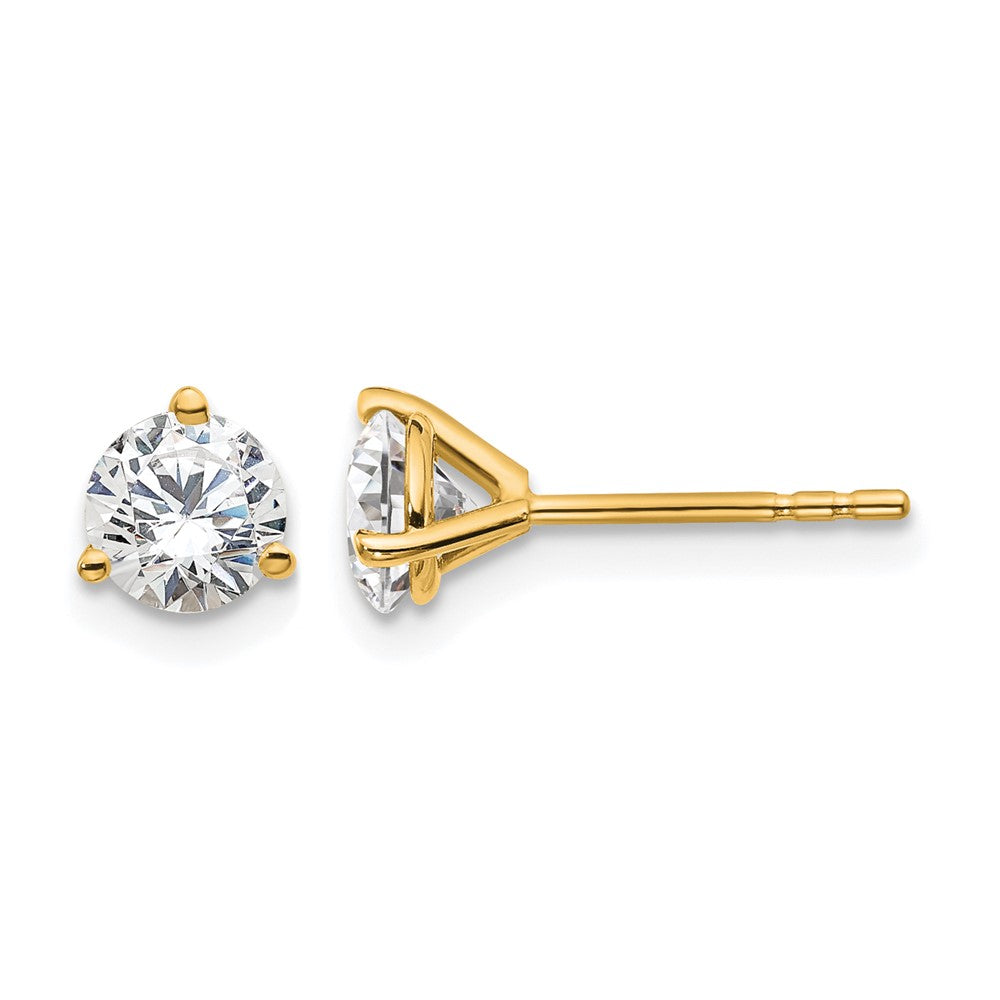 True Origin Lab Grown Diamond VS+ F+ Round Three Prong Heavy Weight Complete Stud Earrings