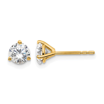 True Origin Lab Grown Diamond VS+ F+ Round Three Prong Heavy Weight Complete Stud Earrings