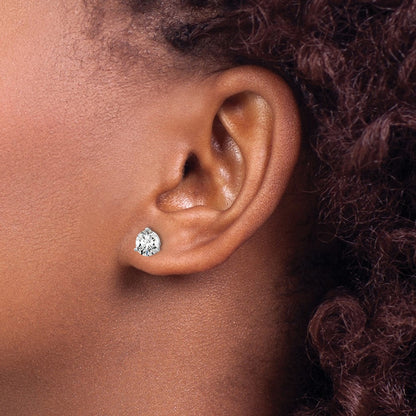 True Origin Lab Grown Diamond VS+ F+ Round Three Prong Heavy Weight Complete Stud Earrings