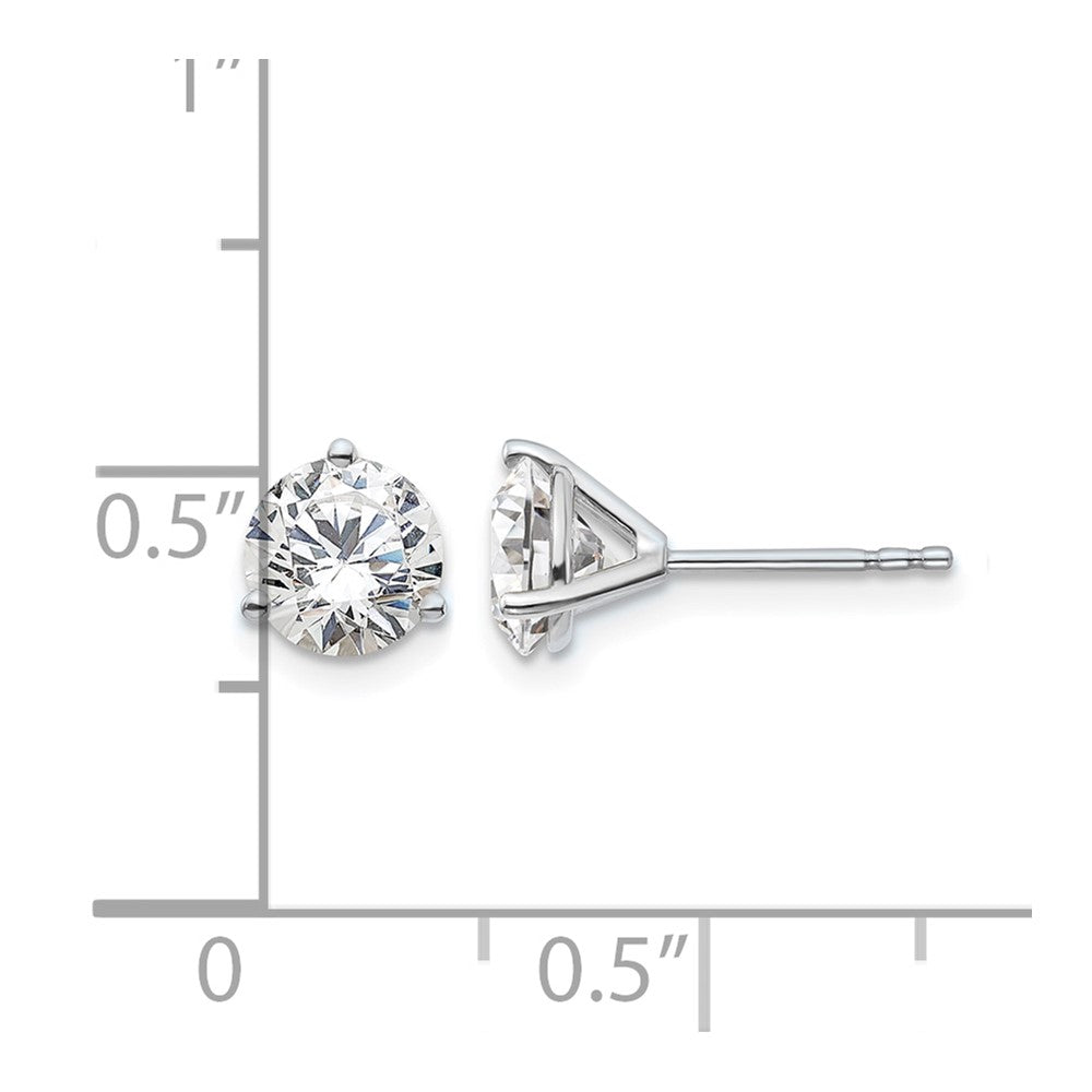 True Origin Lab Grown Diamond VS+ F+ Round Three Prong Heavy Weight Complete Stud Earrings