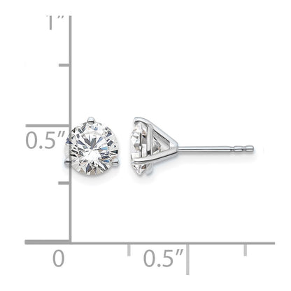 True Origin Lab Grown Diamond VS+ F+ Round Three Prong Heavy Weight Complete Stud Earrings