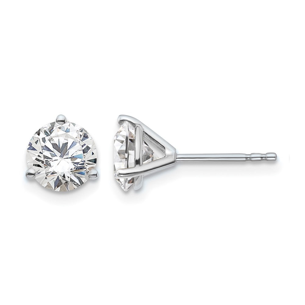 True Origin Lab Grown Diamond VS+ F+ Round Three Prong Heavy Weight Complete Stud Earrings