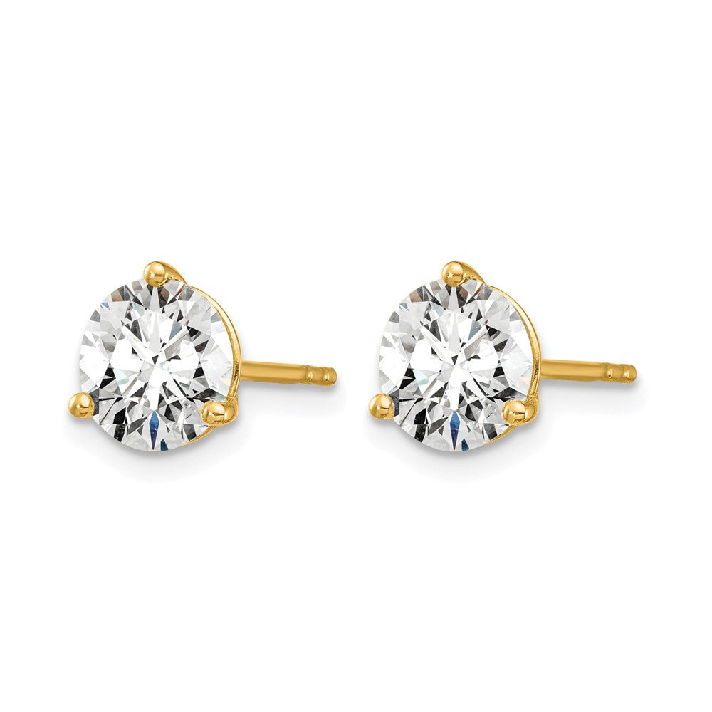 True Origin Lab Grown Diamond VS+ F+ Round Three Prong Heavy Weight Complete Stud Earrings