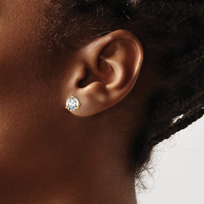True Origin Lab Grown Diamond VS+ F+ Round Three Prong Heavy Weight Complete Stud Earrings
