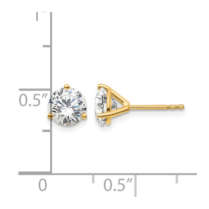 True Origin Lab Grown Diamond VS+ F+ Round Three Prong Heavy Weight Complete Stud Earrings