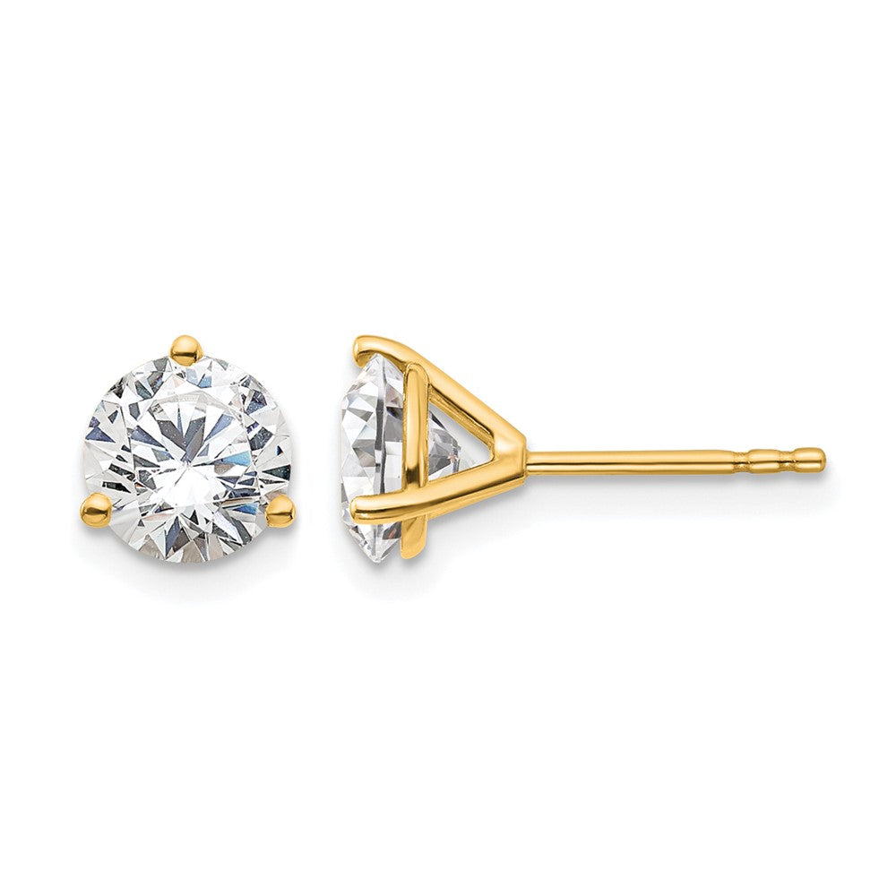 True Origin Lab Grown Diamond VS+ F+ Round Three Prong Heavy Weight Complete Stud Earrings