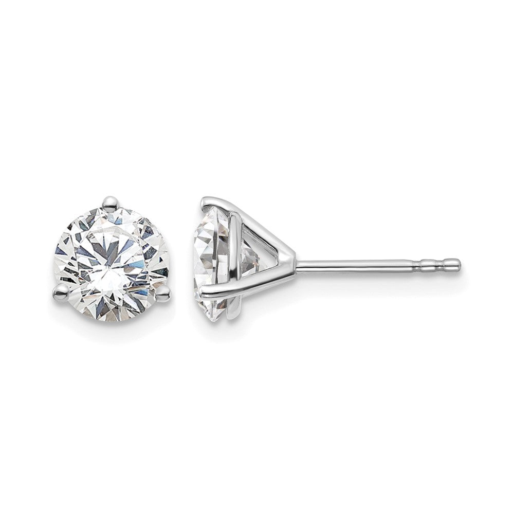 True Origin Lab Grown Diamond VS+ F+ Round Three Prong Heavy Weight Complete Stud Earrings