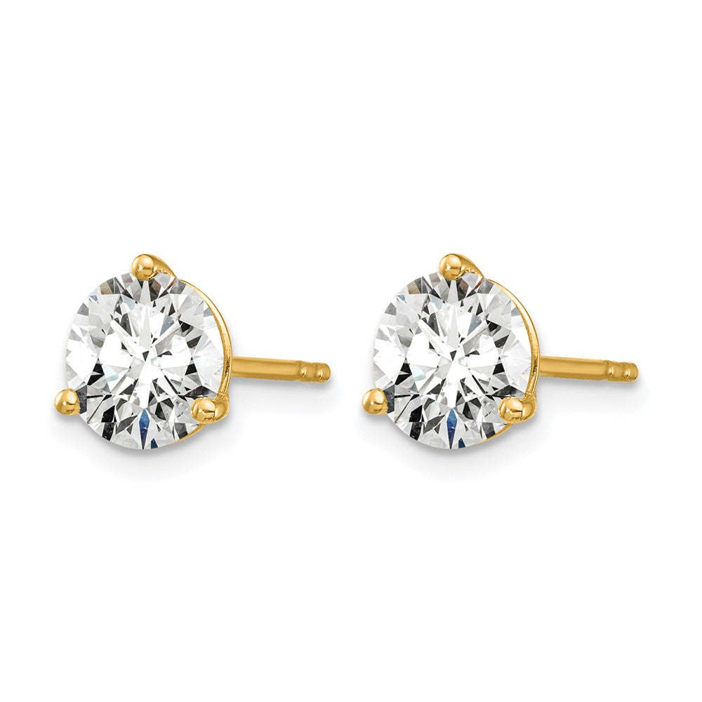True Origin Lab Grown Diamond VS+ F+ Round Three Prong Heavy Weight Complete Stud Earrings
