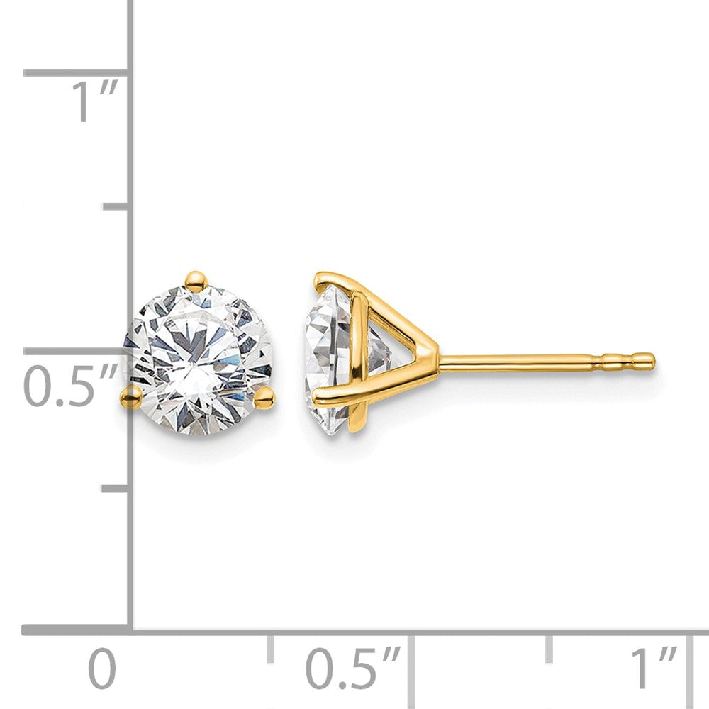 True Origin Lab Grown Diamond VS+ F+ Round Three Prong Heavy Weight Complete Stud Earrings