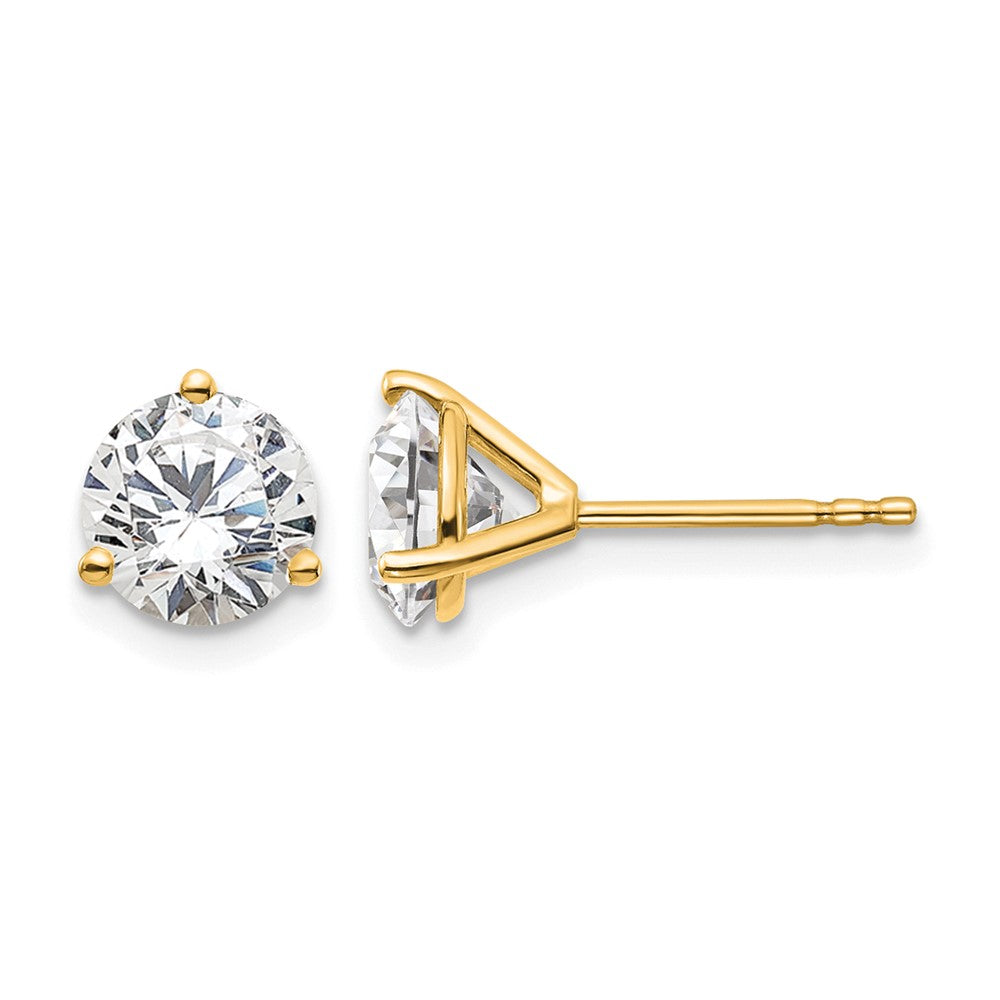True Origin Lab Grown Diamond VS+ F+ Round Three Prong Heavy Weight Complete Stud Earrings
