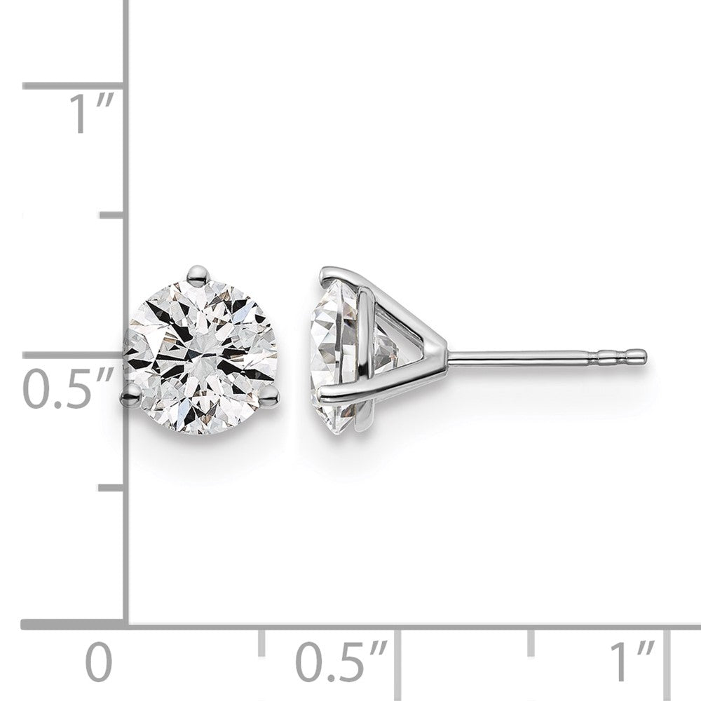 True Origin Lab Grown Diamond VS+ F+ Round Three Prong Heavy Weight Complete Stud Earrings