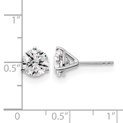 True Origin Lab Grown Diamond VS+ F+ Round Three Prong Heavy Weight Complete Stud Earrings