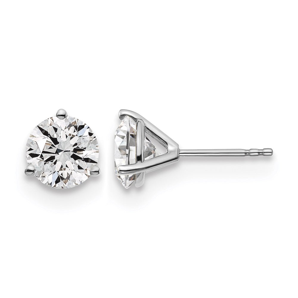 True Origin Lab Grown Diamond VS+ F+ Round Three Prong Heavy Weight Complete Stud Earrings