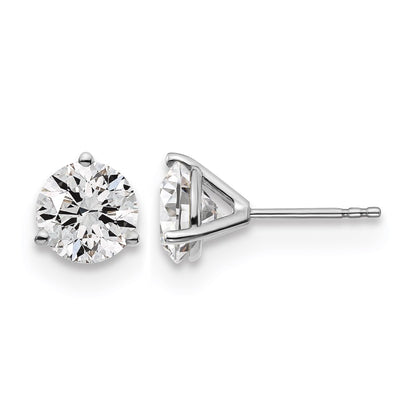 True Origin Lab Grown Diamond VS+ F+ Round Three Prong Heavy Weight Complete Stud Earrings