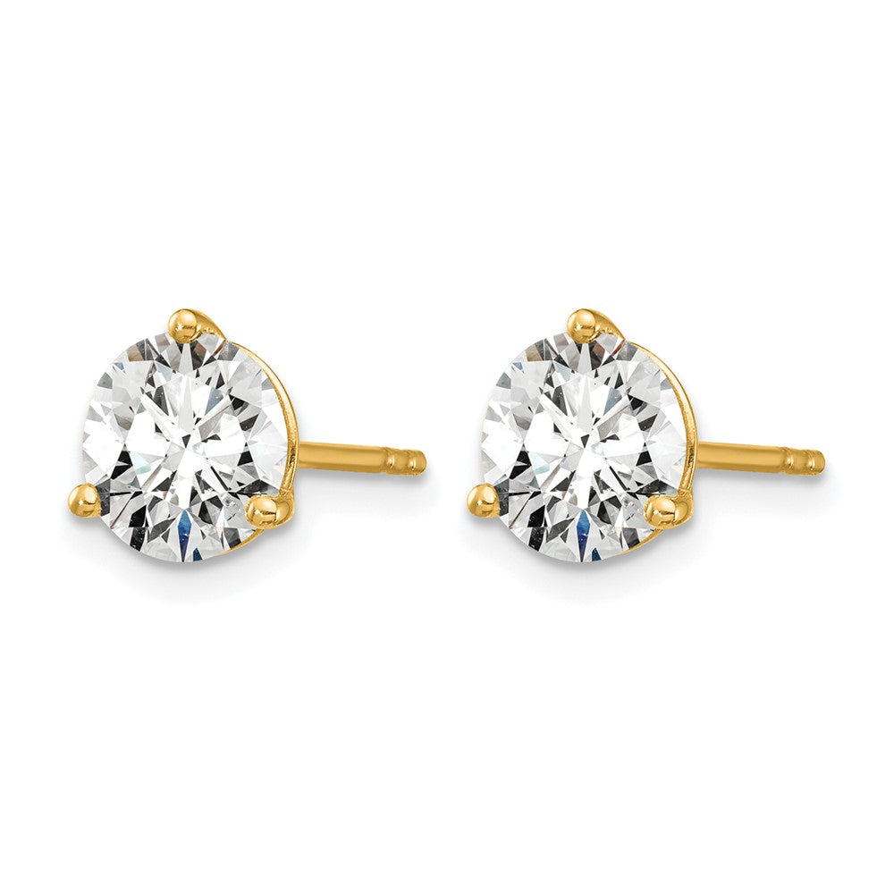 True Origin Lab Grown Diamond VS+ F+ Round Three Prong Heavy Weight Complete Stud Earrings
