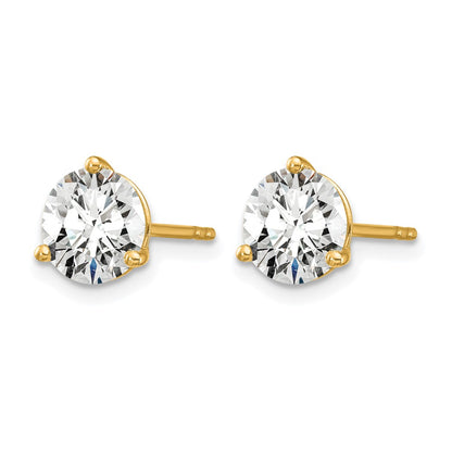 True Origin Lab Grown Diamond VS+ F+ Round Three Prong Heavy Weight Complete Stud Earrings