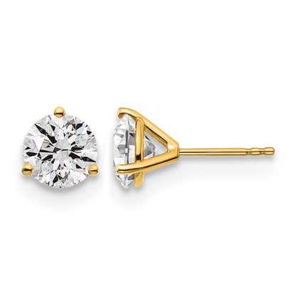True Origin Lab Grown Diamond VS+ F+ Round Three Prong Heavy Weight Complete Stud Earrings