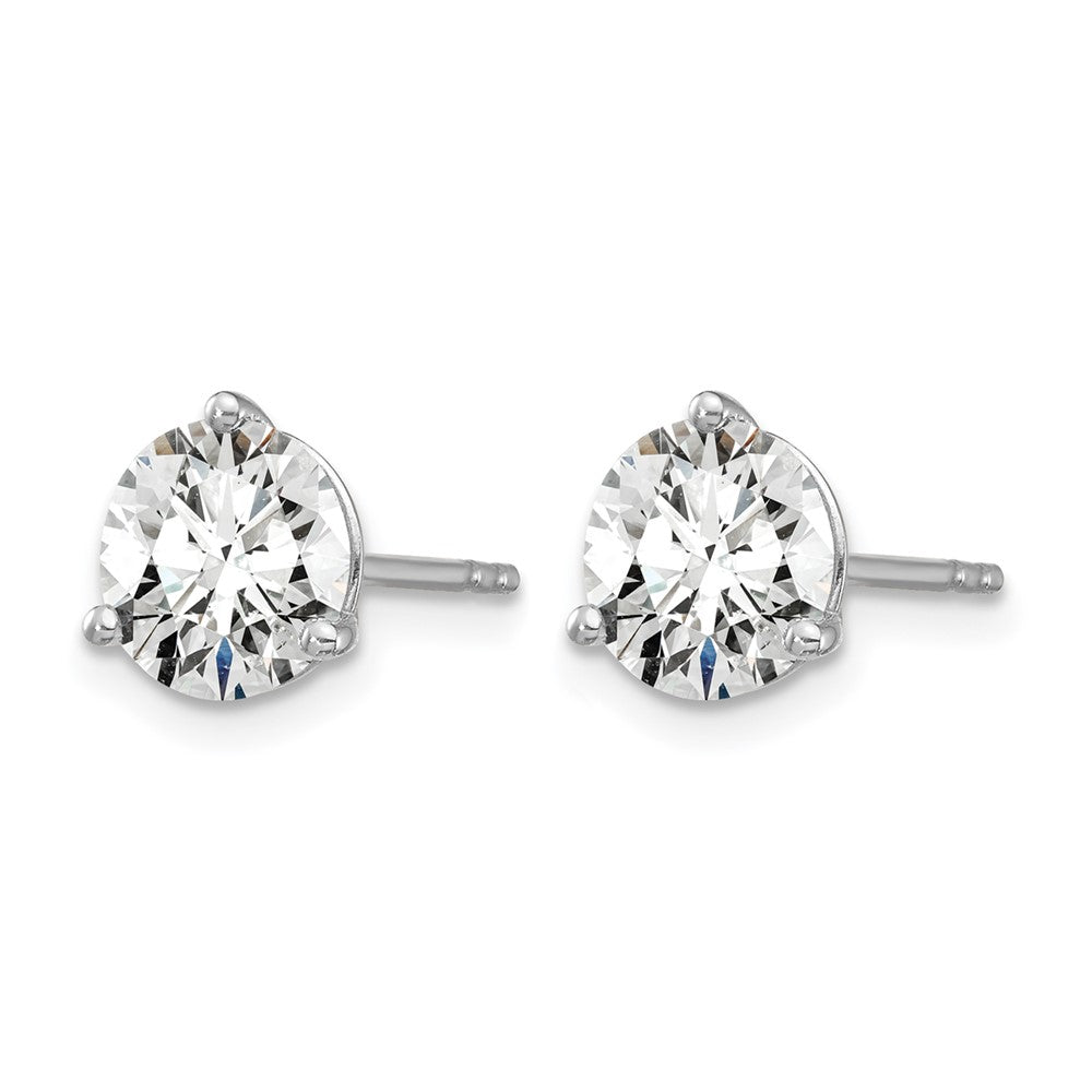 True Origin Lab Grown Diamond VS+ F+ Round Three Prong Heavy Weight Complete Stud Earrings