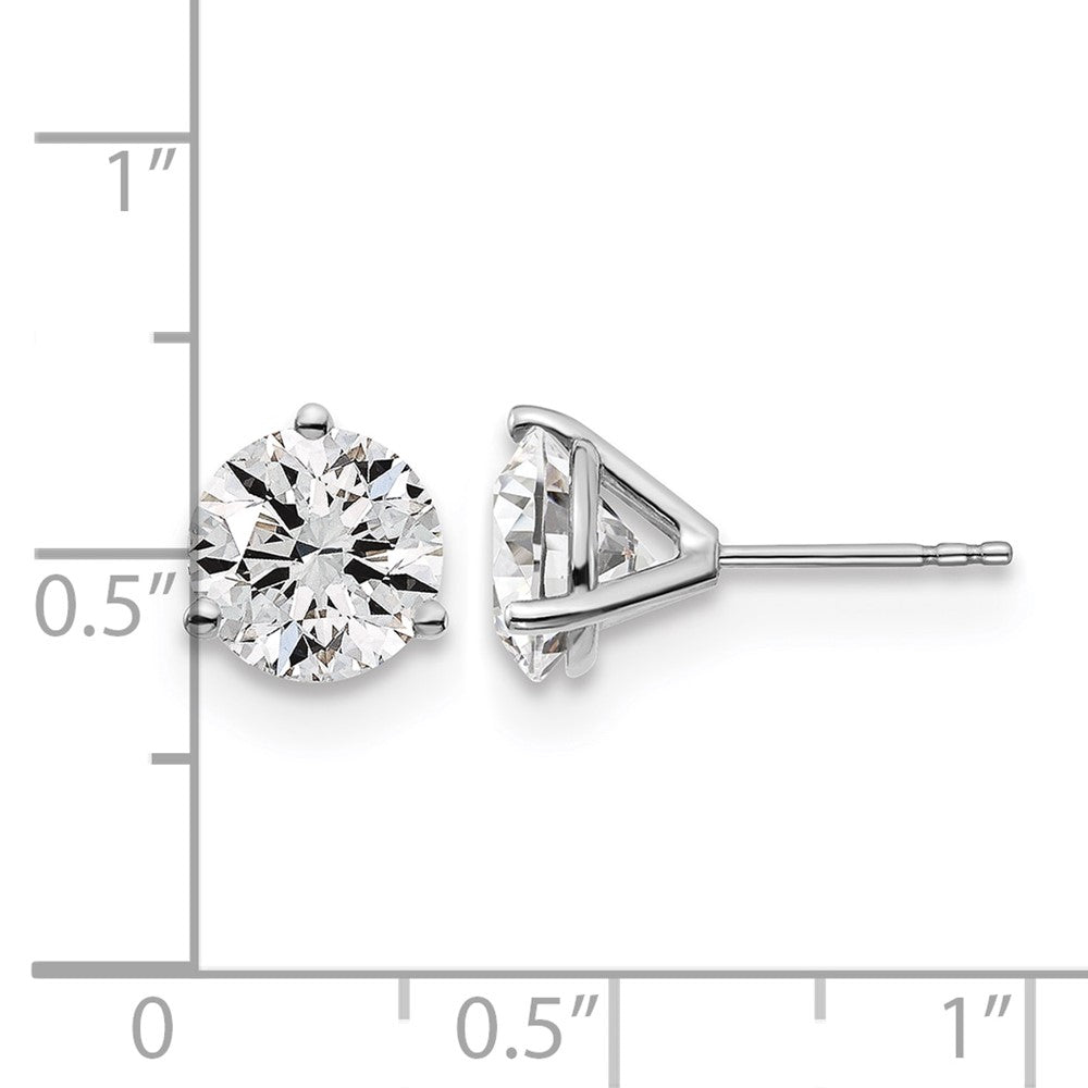 True Origin Lab Grown Diamond VS+ F+ Round Three Prong Heavy Weight Complete Stud Earrings