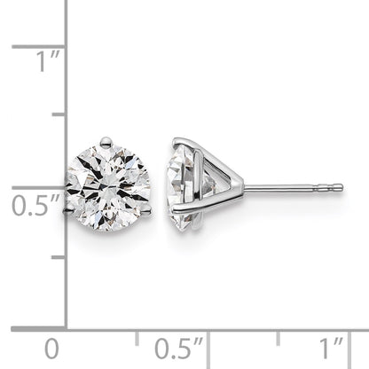 True Origin Lab Grown Diamond VS+ F+ Round Three Prong Heavy Weight Complete Stud Earrings