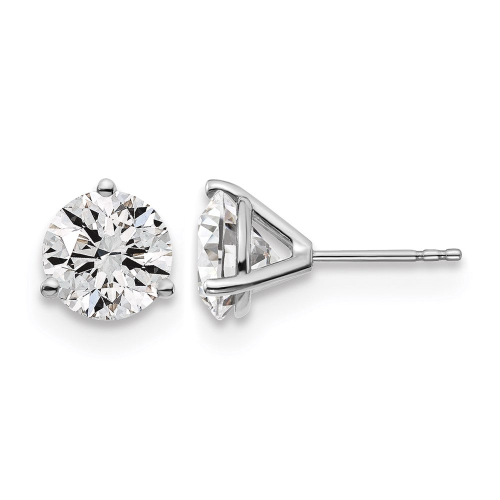 True Origin Lab Grown Diamond VS+ F+ Round Three Prong Heavy Weight Complete Stud Earrings