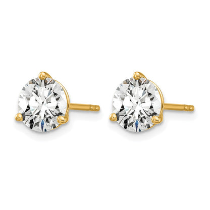True Origin Lab Grown Diamond VS+ F+ Round Three Prong Heavy Weight Complete Stud Earrings
