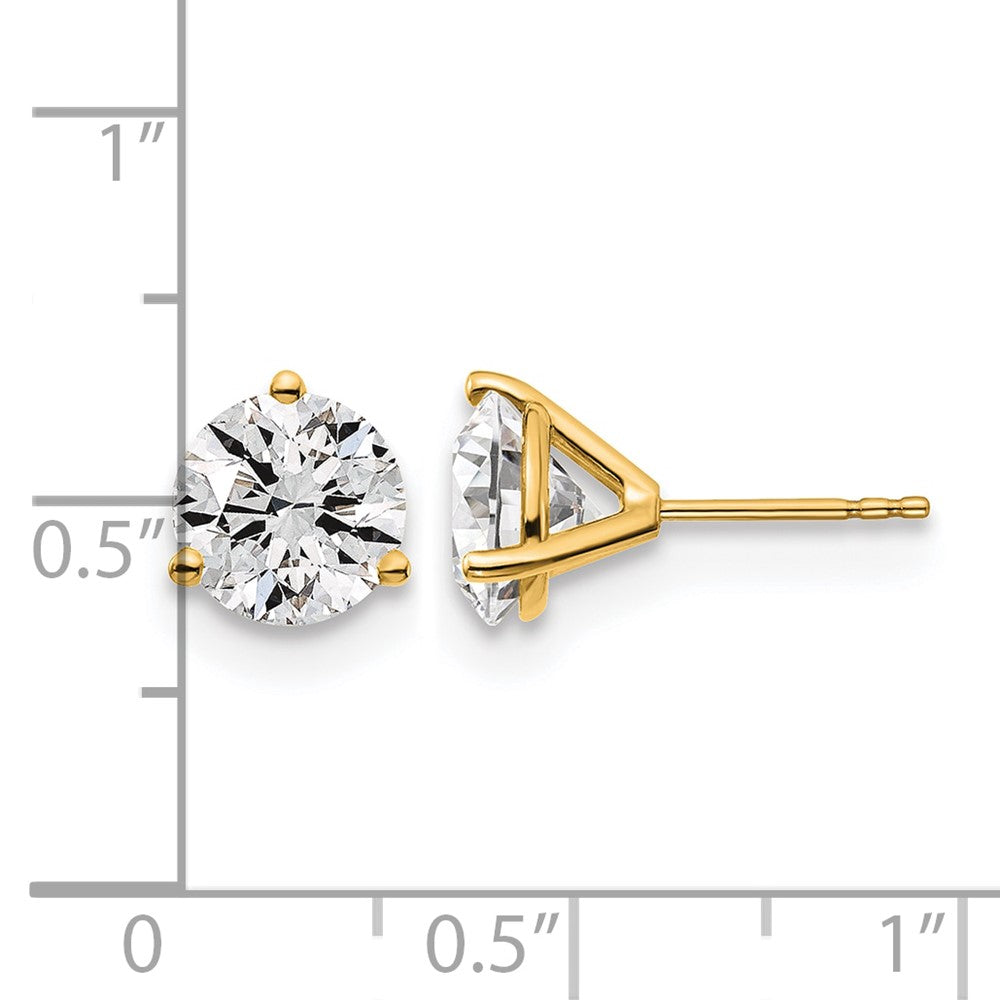 True Origin Lab Grown Diamond VS+ F+ Round Three Prong Heavy Weight Complete Stud Earrings