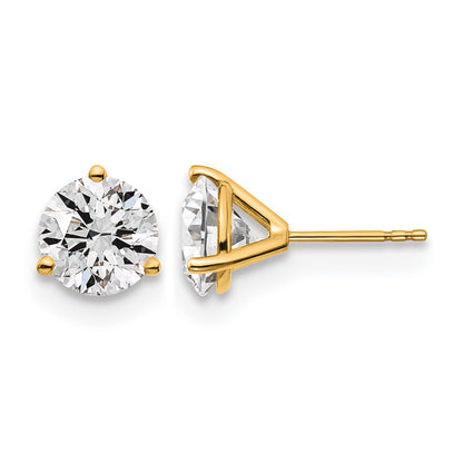True Origin Lab Grown Diamond VS+ F+ Round Three Prong Heavy Weight Complete Stud Earrings