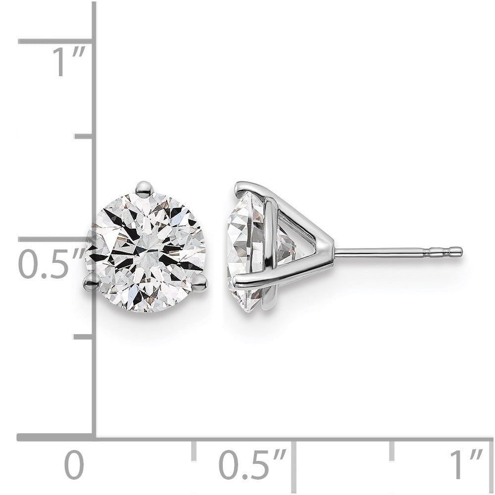 True Origin Lab Grown Diamond VS+ F+ Round Three Prong Heavy Weight Complete Stud Earrings