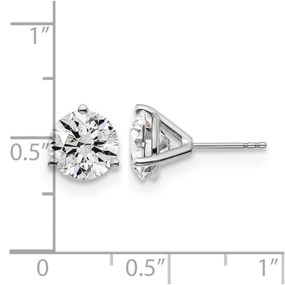 True Origin Lab Grown Diamond VS+ F+ Round Three Prong Heavy Weight Complete Stud Earrings