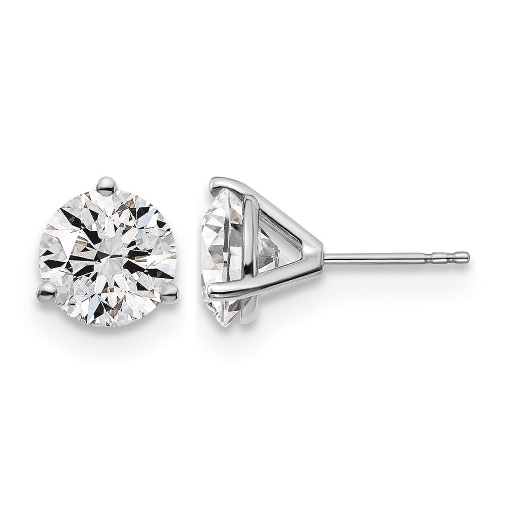 True Origin Lab Grown Diamond VS+ F+ Round Three Prong Heavy Weight Complete Stud Earrings