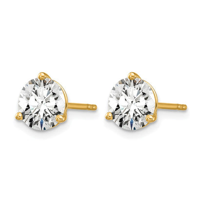 True Origin Lab Grown Diamond VS+ F+ Round Three Prong Heavy Weight Complete Stud Earrings