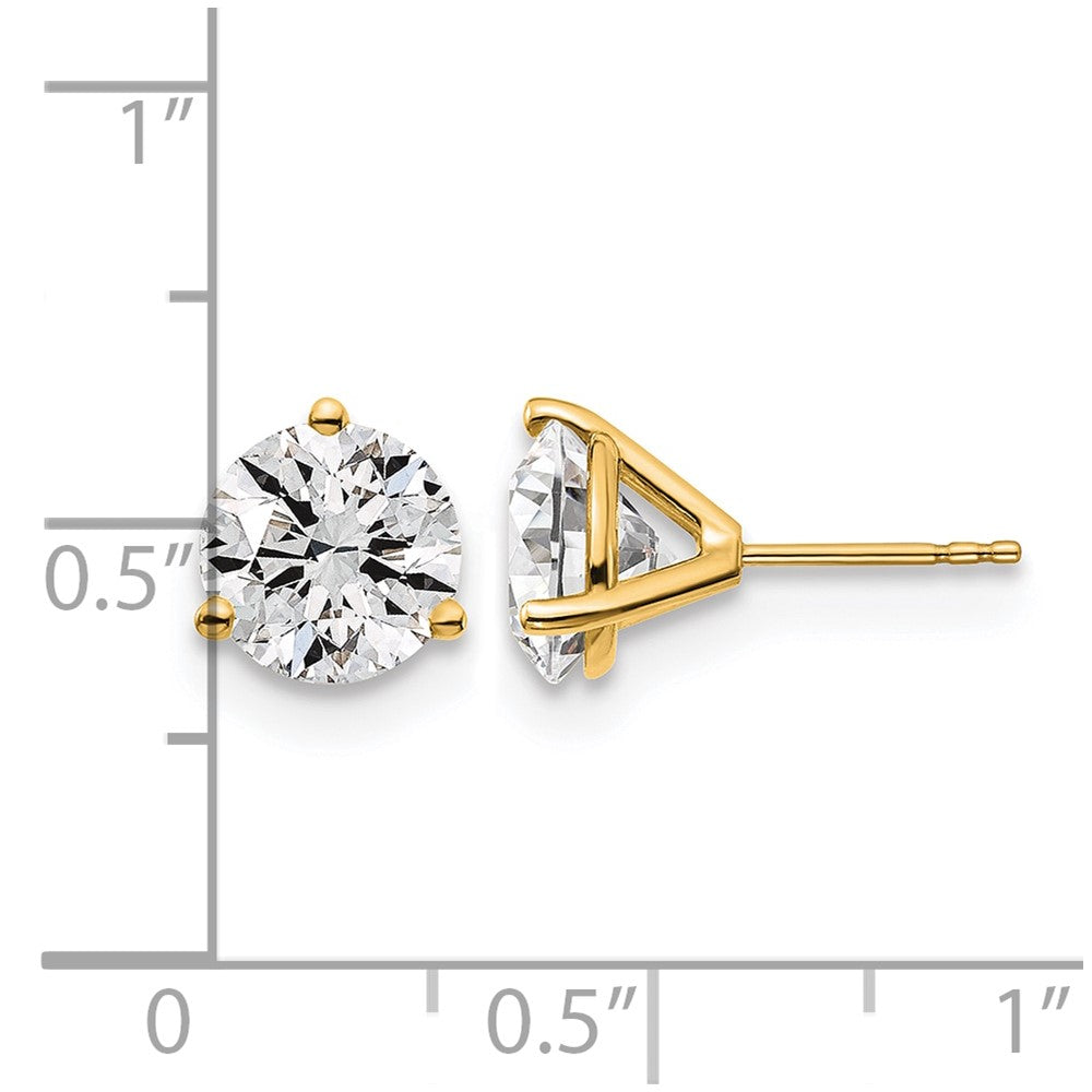 True Origin Lab Grown Diamond VS+ F+ Round Three Prong Heavy Weight Complete Stud Earrings