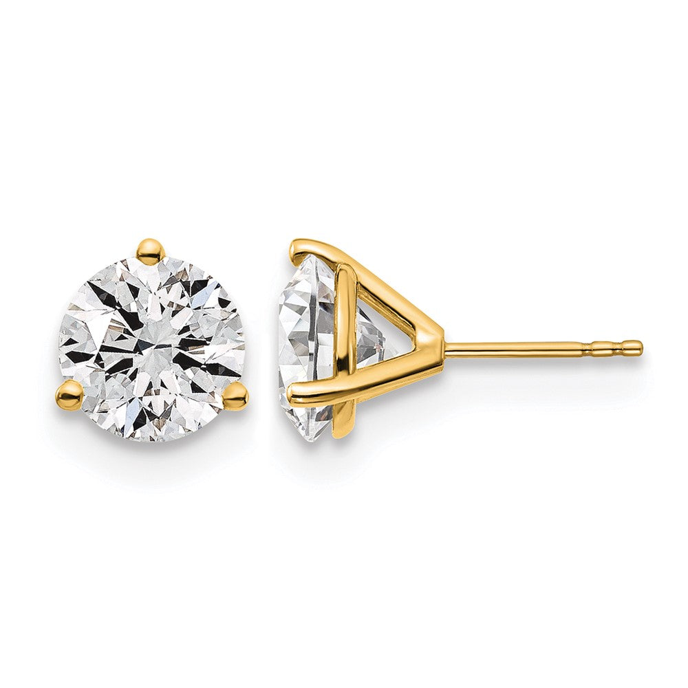 True Origin Lab Grown Diamond VS+ F+ Round Three Prong Heavy Weight Complete Stud Earrings