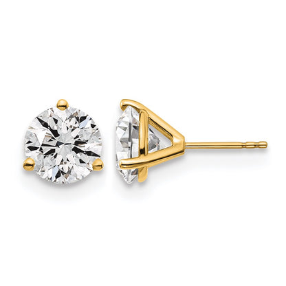 True Origin Lab Grown Diamond VS+ F+ Round Three Prong Heavy Weight Complete Stud Earrings