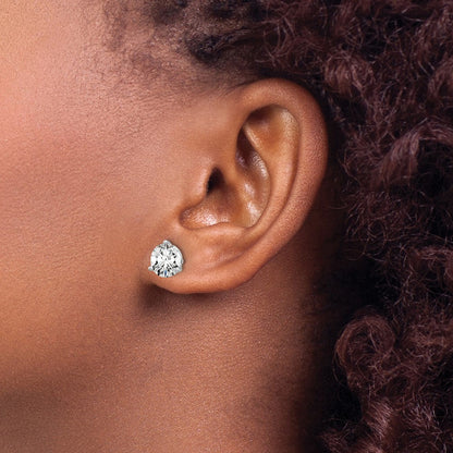 True Origin Lab Grown Diamond VS+ F+ Round Three Prong Heavy Weight Complete Stud Earrings