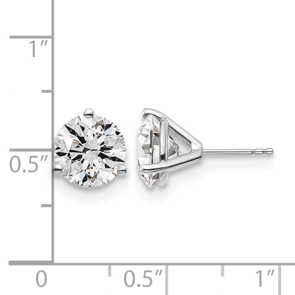 True Origin Lab Grown Diamond VS+ F+ Round Three Prong Heavy Weight Complete Stud Earrings