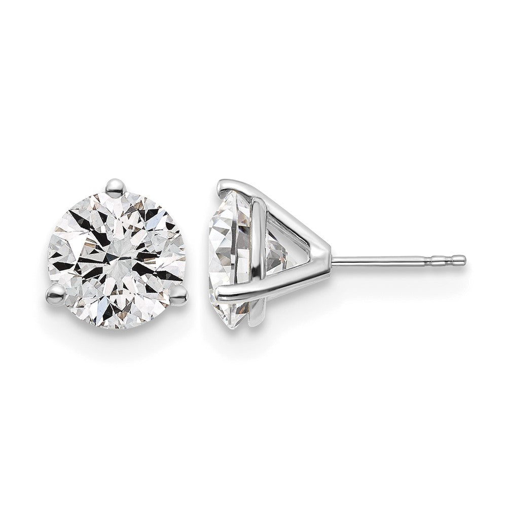 True Origin Lab Grown Diamond VS+ F+ Round Three Prong Heavy Weight Complete Stud Earrings