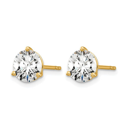 True Origin Lab Grown Diamond VS+ F+ Round Three Prong Heavy Weight Complete Stud Earrings