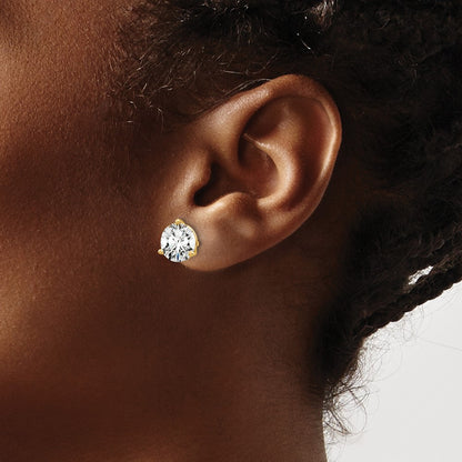 True Origin Lab Grown Diamond VS+ F+ Round Three Prong Heavy Weight Complete Stud Earrings