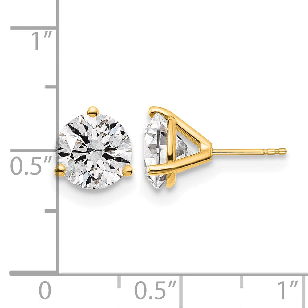 True Origin Lab Grown Diamond VS+ F+ Round Three Prong Heavy Weight Complete Stud Earrings